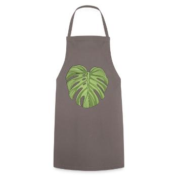 Monstera Leaf Unisex T-Shirt - Cooking Apron - grey - Front - AI Model Male 185 dark (185cm)