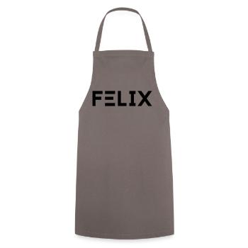First name Felix - Cooking Apron - grey - Front - AI Model Male 185 dark (185cm)