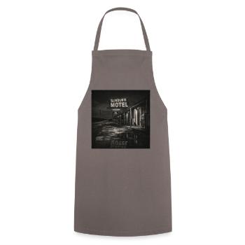 Motel vintage Night Noir Motif animal Chat Animal - Tablier de cuisine - gris - Devant - AI Model Male 185 dark (185cm)