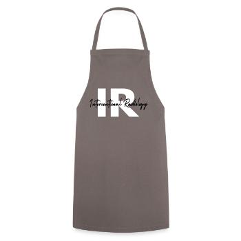 Interventional Radiology Technologist IR Gift - Cooking Apron - grey - Front - AI Model Male 185 dark (185cm)