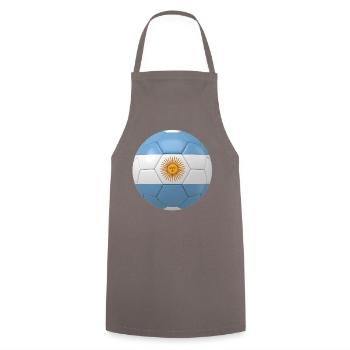 ARGENTINA''S FLAG ON A FOOTBALL - Cooking Apron - grey - Front - AI Model Male 185 dark (185cm)