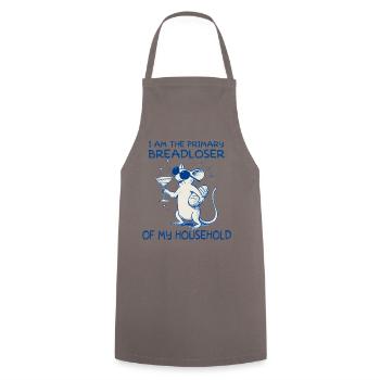 Family Main Bread Loser Cartoon - Cooking Apron - grey - Front - AI Model Male 185 dark (185cm)