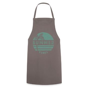 Vibes Été Retro - Tablier de cuisine - gris - Devant - AI Model Male 185 dark (185cm)