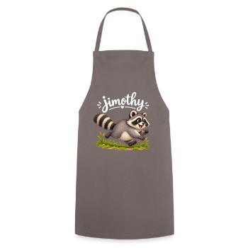 Jimothy Raccoon Meme - Kochschürze - Grau - Vorne - AI Model Male 185 dark (185cm)
