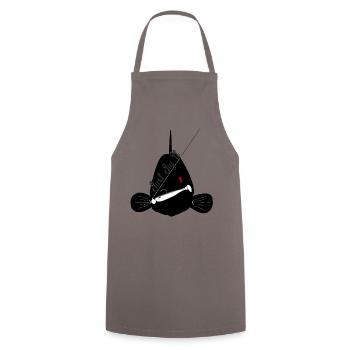 Just Jig It - Kochschürze - Grau - Vorne - AI Model Male 185 dark (185cm)