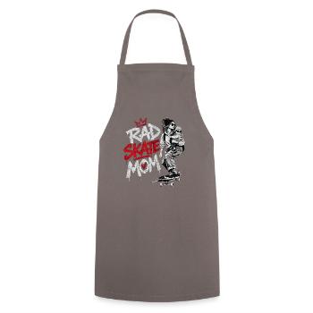 Cool Skater Mom mit Baby - Skateboarding - Kochschürze - Grau - Vorne - AI Model Male 185 dark (185cm)