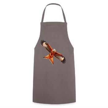 Roter Milan - Kochschürze - Grau - Vorne - AI Model Male 185 dark (185cm)
