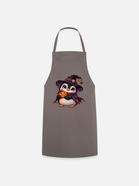 Halloween-Pinguinpinguin - Kochschürze - Grau