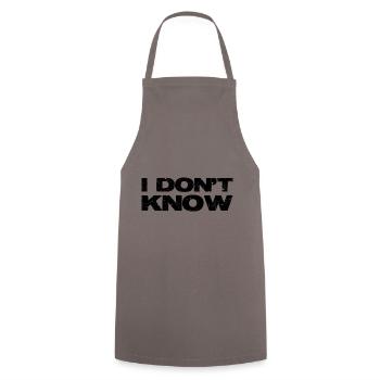 I don t know. The straight answer. - Cooking Apron - grey - Front - AI Model Male 185 dark (185cm)