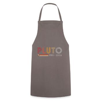 Pluton n’oublie jamais la science rétro et l’astronomie - Tablier de cuisine - gris - Devant - AI Model Male 185 dark (185cm)