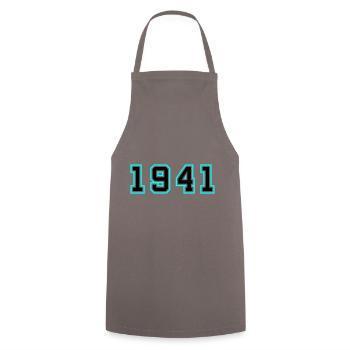 1941 Jahr Geburtstag - Kochschürze - Grau - Vorne - AI Model Male 185 dark (185cm)