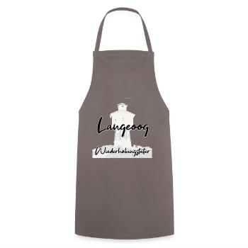 Langeoog Lighthouse Island - Cooking Apron - grey - Front - AI Model Male 185 dark (185cm)