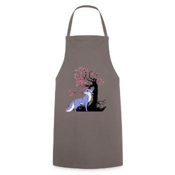 Renard Fantaisie Forêt Animal Conte De Fées Personnage Enfant - Tablier de cuisine - gris - Devant - AI Model Male 185 dark (185cm)