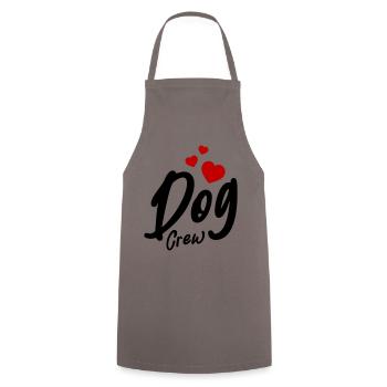Dog Crew Herz - Kochschürze - Grau - Vorne - AI Model Male 185 dark (185cm)
