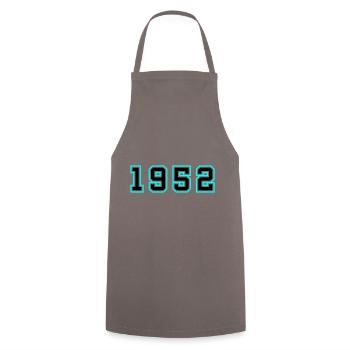 1952 Year Birthday - Cooking Apron - grey - Front - AI Model Male 185 dark (185cm)