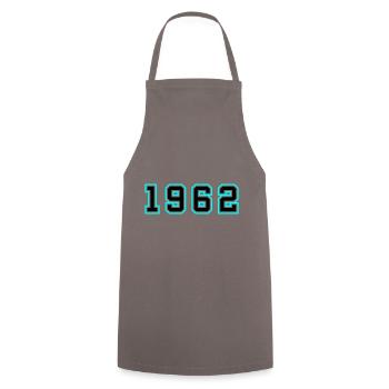 1962 Année Anniversaire - Tablier de cuisine - gris - Devant - AI Model Male 185 dark (185cm)