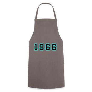 1966 Year Birthday - Cooking Apron - grey - Front - AI Model Male 185 dark (185cm)