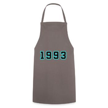 1993 Year Birthday - Cooking Apron - grey - Front - AI Model Male 185 dark (185cm)