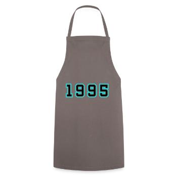 1995 Jahr Geburtstag - Kochschürze - Grau - Vorne - AI Model Male 185 dark (185cm)