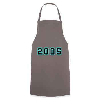 2005 Year Anniversary - Cooking Apron - grey - Front - AI Model Male 185 dark (185cm)