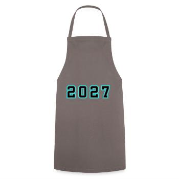 2027 Jahr Geburtstag - Kochschürze - Grau - Vorne - AI Model Male 185 dark (185cm)