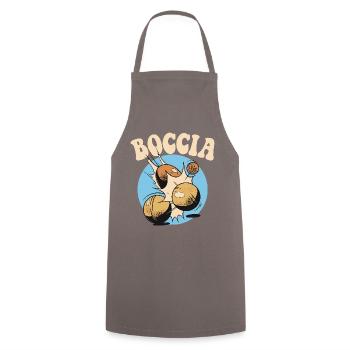Bocciaspieler Bekleidung mit Boccia Kugeln Boccia - Kochschürze - Grau - Vorne - AI Model Male 185 dark (185cm)