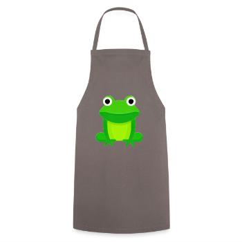Frosch Icon - Kochschürze - Grau - Vorne - AI Model Male 185 dark (185cm)