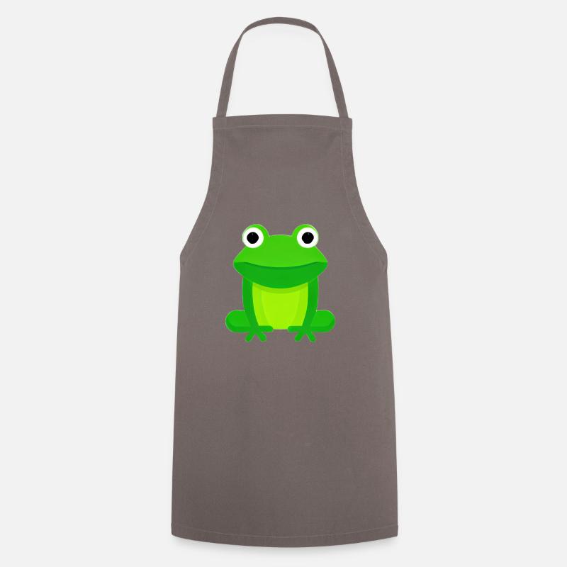 Frog Icon - Cooking Apron - grey