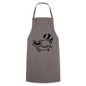 Anti-Zoo Saubär - Tablier de cuisine - gris - Devant - AI Model Male 185 dark (185cm)