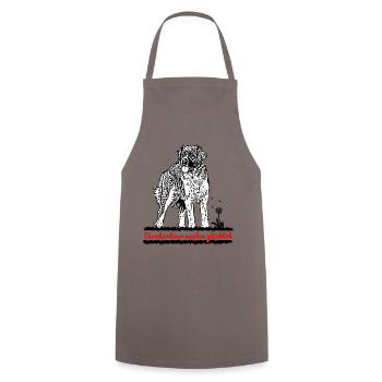 Bernhardiner machen glücklich - Kochschürze - Grau - Vorne - AI Model Male 185 dark (185cm)