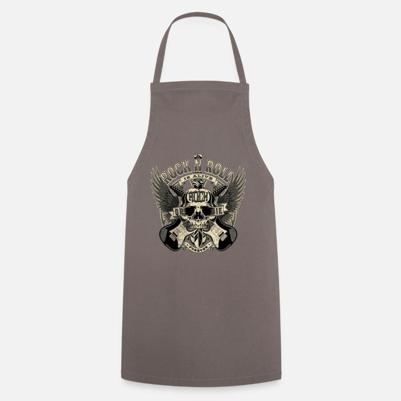 ROCK OR DIE - Cooking Apron - grey