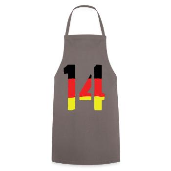 14 Symbole numérique Allemagne - Tablier de cuisine - gris - Devant - AI Model Male 185 dark (185cm)