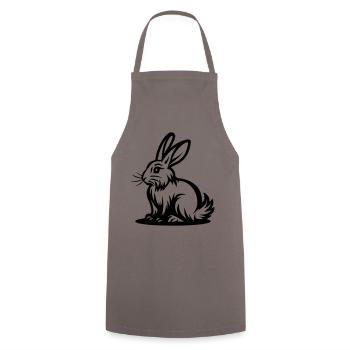 Osterhase Icon Ostern - Kochschürze - Grau - Vorne - AI Model Male 185 dark (185cm)