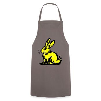 Hase Ostern - Kochschürze - Grau - Vorne - AI Model Male 185 dark (185cm)