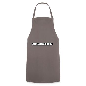 Marbella 2024 - Cooking Apron - grey - Front - AI Model Male 185 dark (185cm)