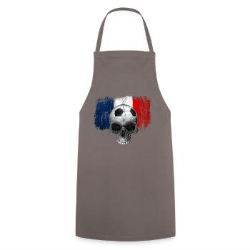 France Football Fan - Cooking Apron - grey - Front - AI Model Male 185 dark (185cm)