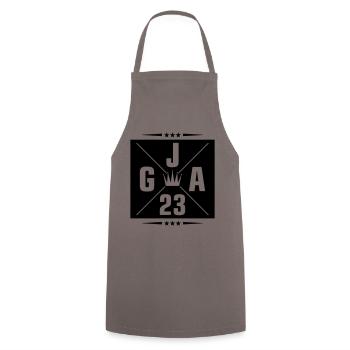 Jga 2023 Junggesellenabschied - Kochschürze - Grau - Vorne - AI Model Male 185 dark (185cm)