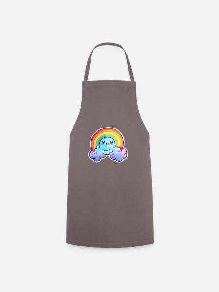 Happy Rainbow - Kochschürze - Grau