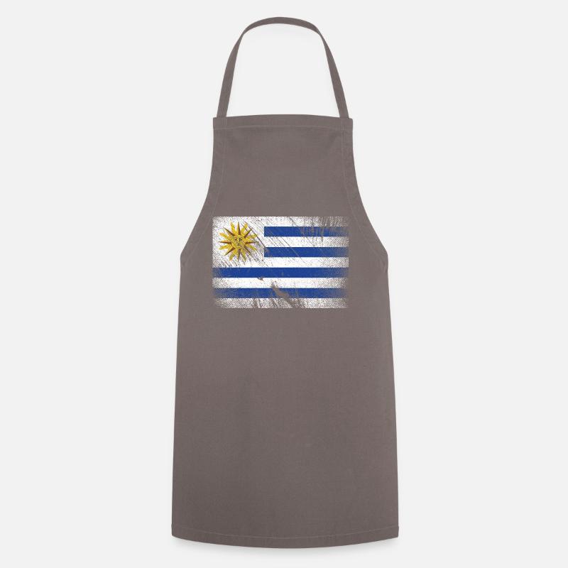 Drapeau de l’Uruguay - Vintage Grunge - Tablier de cuisine - gris