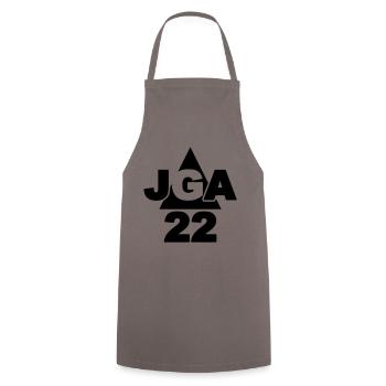 JGA, JGA 22 - Kochschürze - Grau - Vorne - AI Model Male 185 dark (185cm)