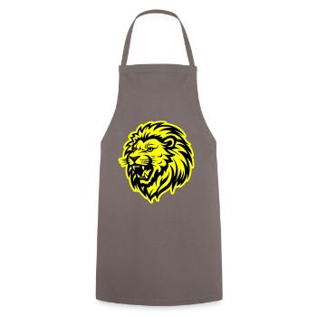 Lion's Head Lion Animal - Cooking Apron - grey - Front - AI Model Male 185 dark (185cm)