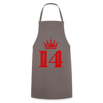 14 Couronne numérique - Tablier de cuisine - gris - Devant - AI Model Male 185 dark (185cm)