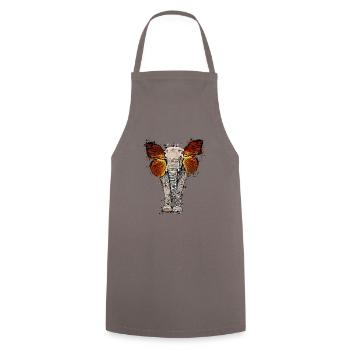 l'éléphant - Tablier de cuisine - gris - Devant - AI Model Male 185 dark (185cm)