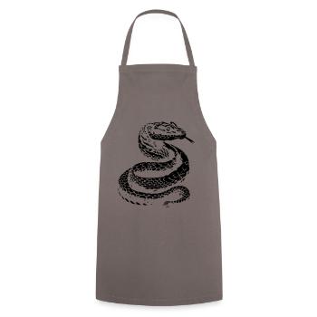 Snake Silhouette - Cooking Apron - grey - Front - AI Model Male 185 dark (185cm)