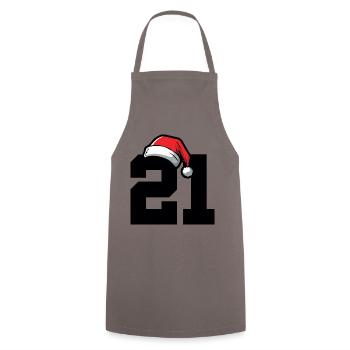 21 Numéro Noël - Tablier de cuisine - gris - Devant - AI Model Male 185 dark (185cm)