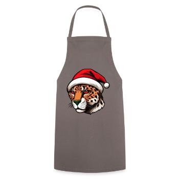 Gepard Porträt Weihnachten - Kochschürze - Grau - Vorne - AI Model Male 185 dark (185cm)