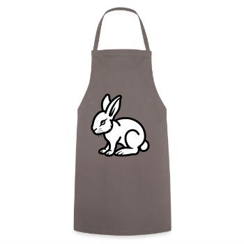 Hase Ostern - Kochschürze - Grau - Vorne - AI Model Male 185 dark (185cm)