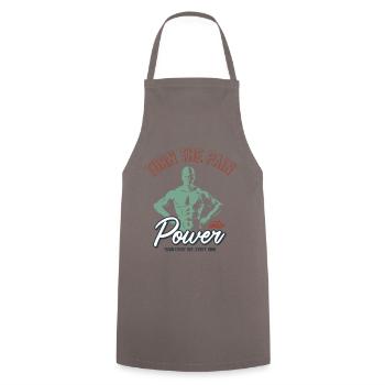 Bodybuilding is my passion - Cooking Apron - grey - Front - AI Model Male 185 dark (185cm)