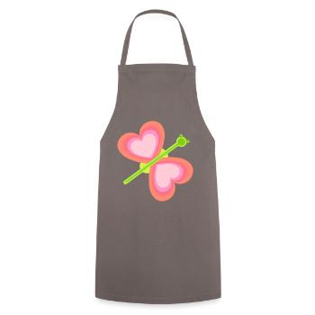 Rétro Vintage Insecte Papillon Papillon Enfant - Tablier de cuisine - gris - Devant - AI Model Male 185 dark (185cm)
