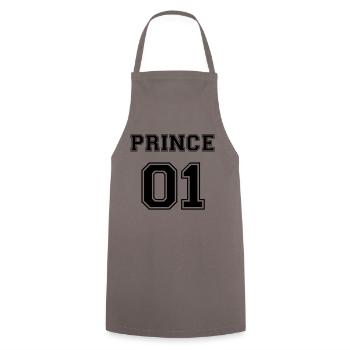 Prince 01 Sohn Familie Kind Baby Geschenk - Tablier de cuisine - gris - Devant - AI Model Male 185 dark (185cm)